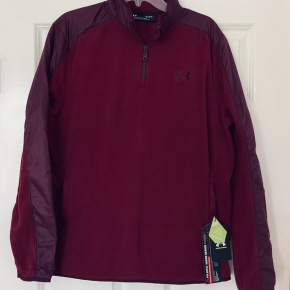 UNDER ARMOUR Men's Fleece Polartec Half-Zip Loose Pull-Over NWT Size L - Picture 2 of 6
